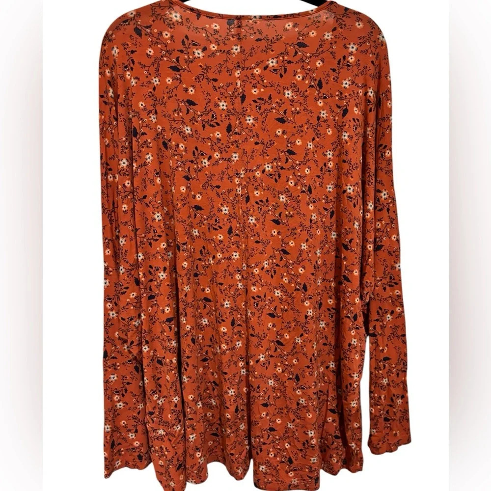 Dia & Co Orange Floral Top - Picture 2 of 4